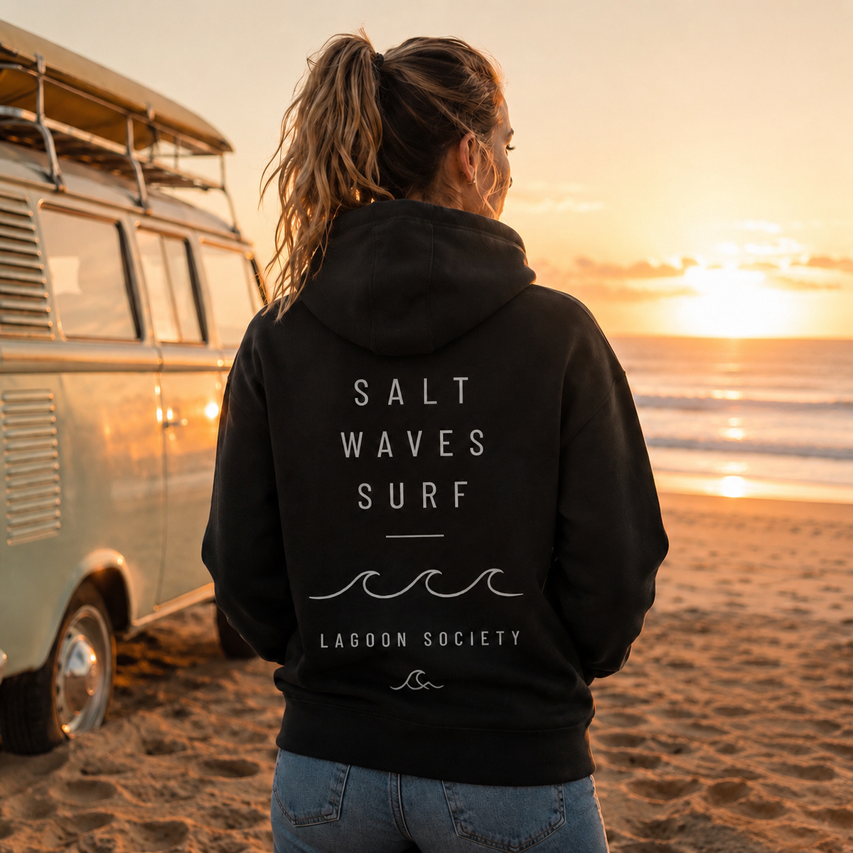 Salt Waves Surf Hoodie