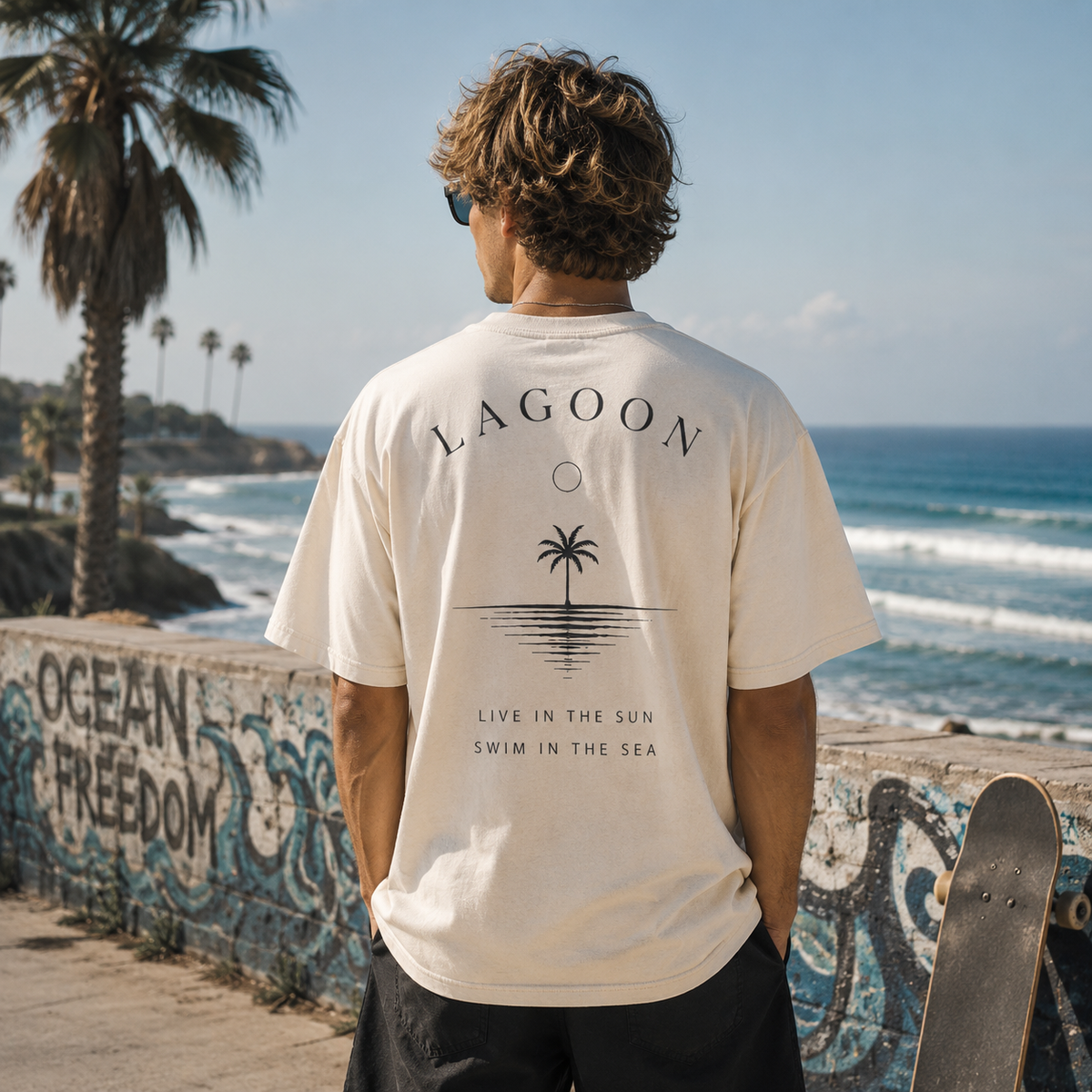 Minimal Palm Oversized Tee