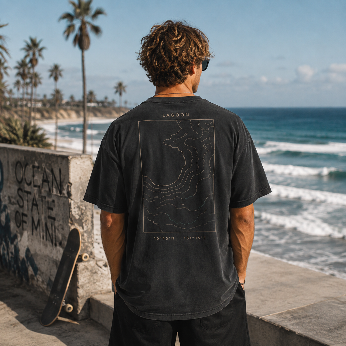Topographic Oversized Tee